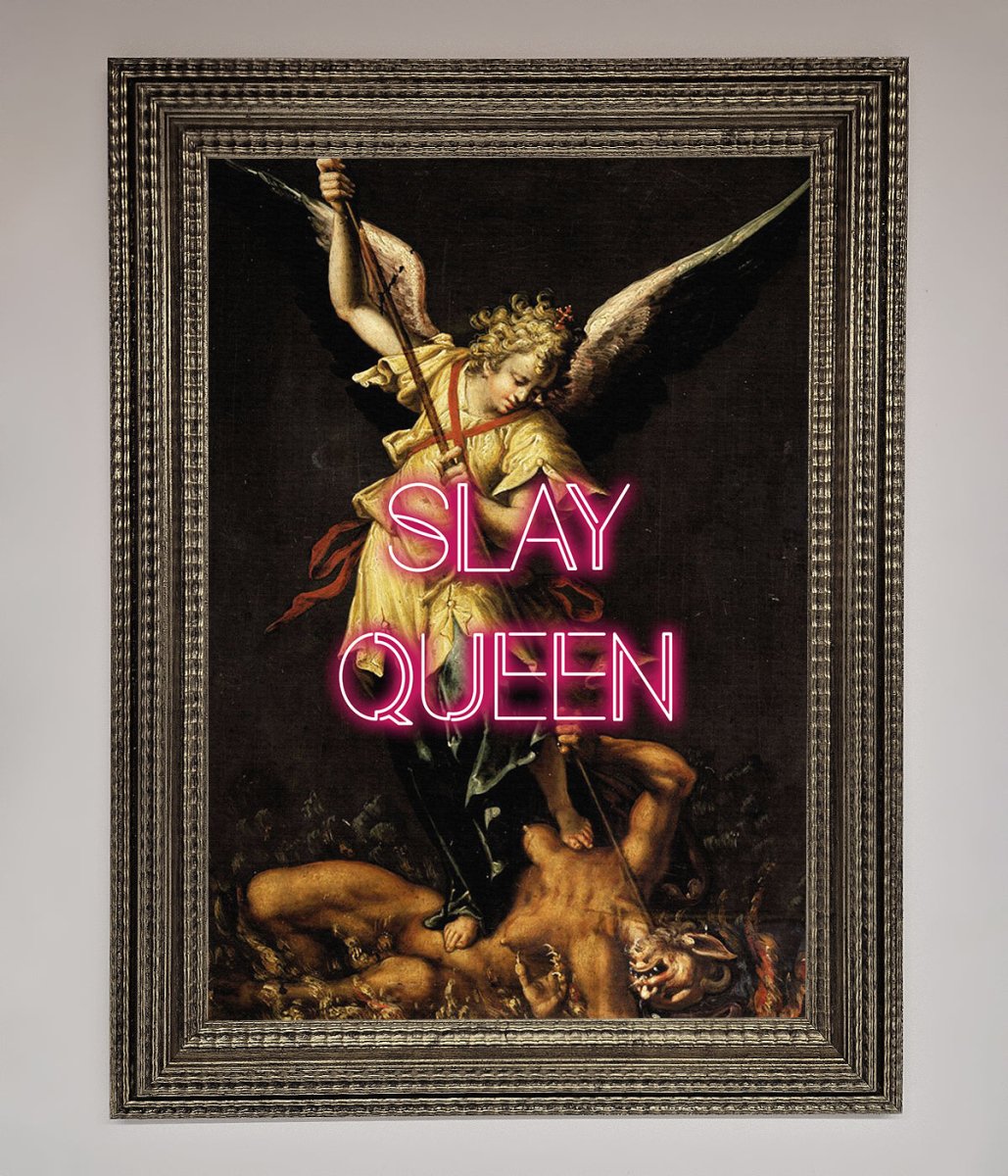 Slay Queen Altered Art Framed Print