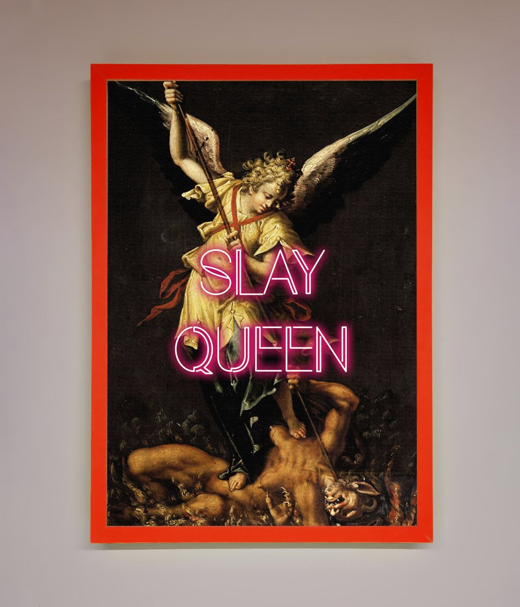 Slay Queen Altered Art Framed Print