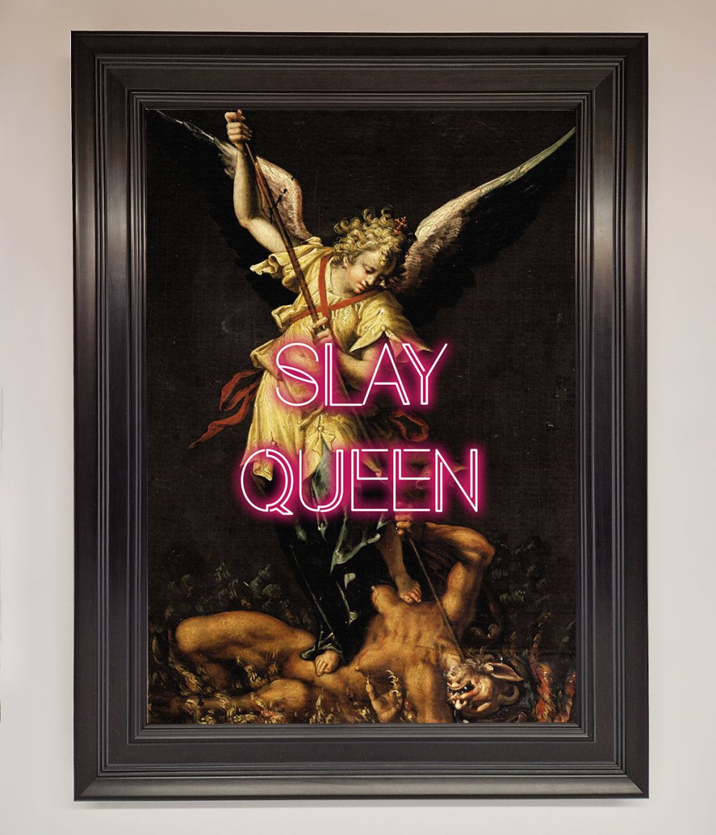 Slay Queen Altered Art Framed Print
