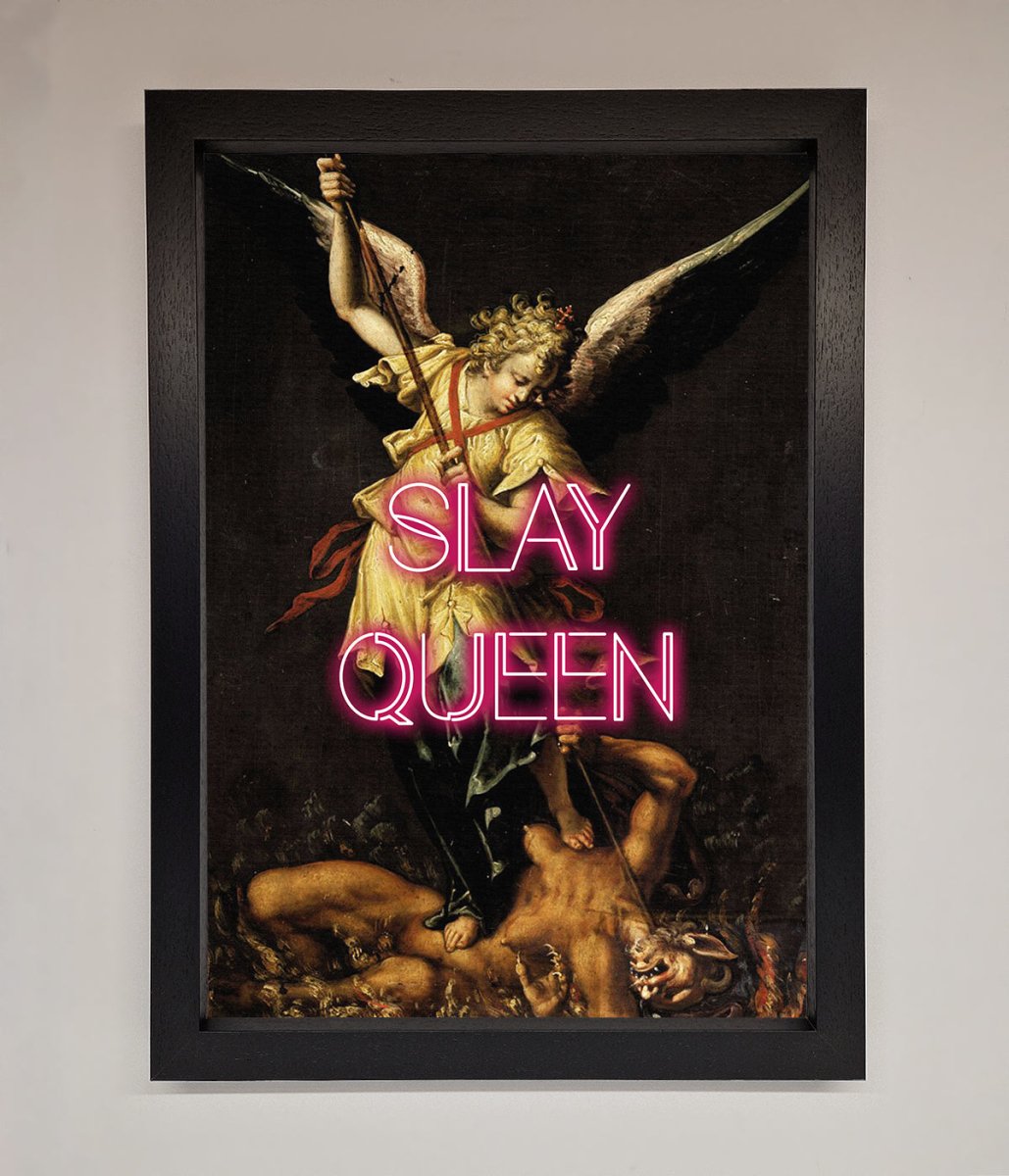 Slay Queen Altered Art Framed Print