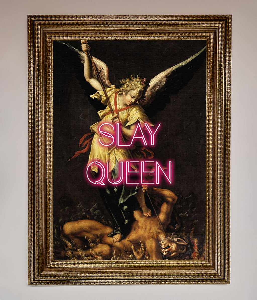 Slay Queen Altered Art Framed Print