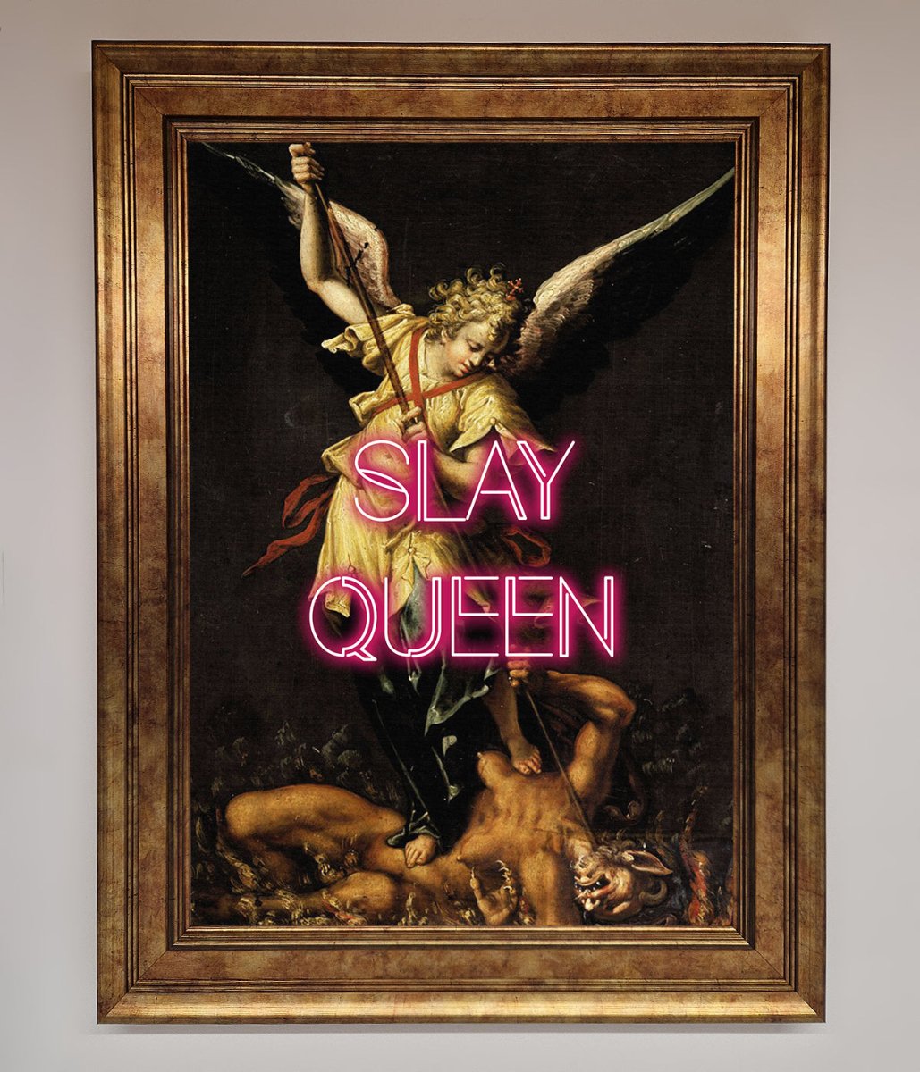 Slay Queen Altered Art Framed Print