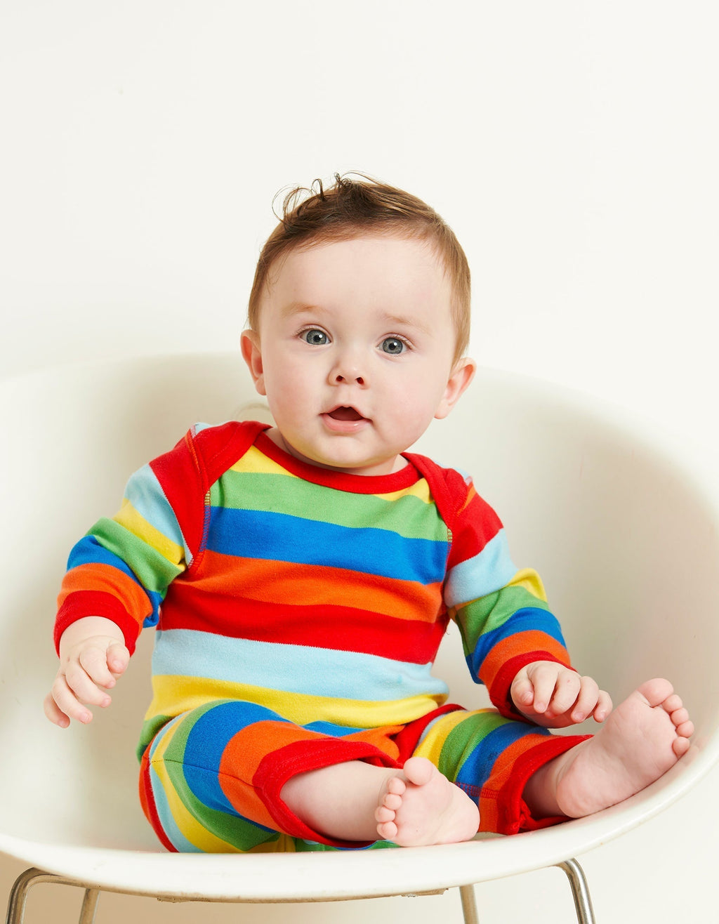 Organic Multi Stripe Sleepsuit