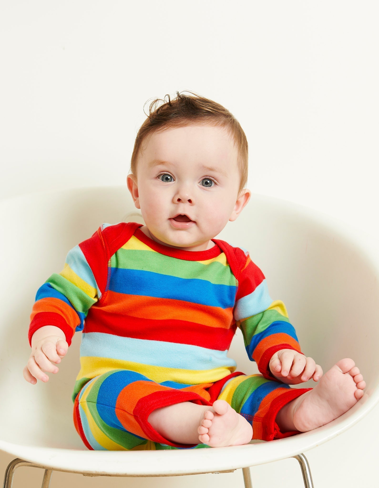 Organic Multi Stripe Sleepsuit