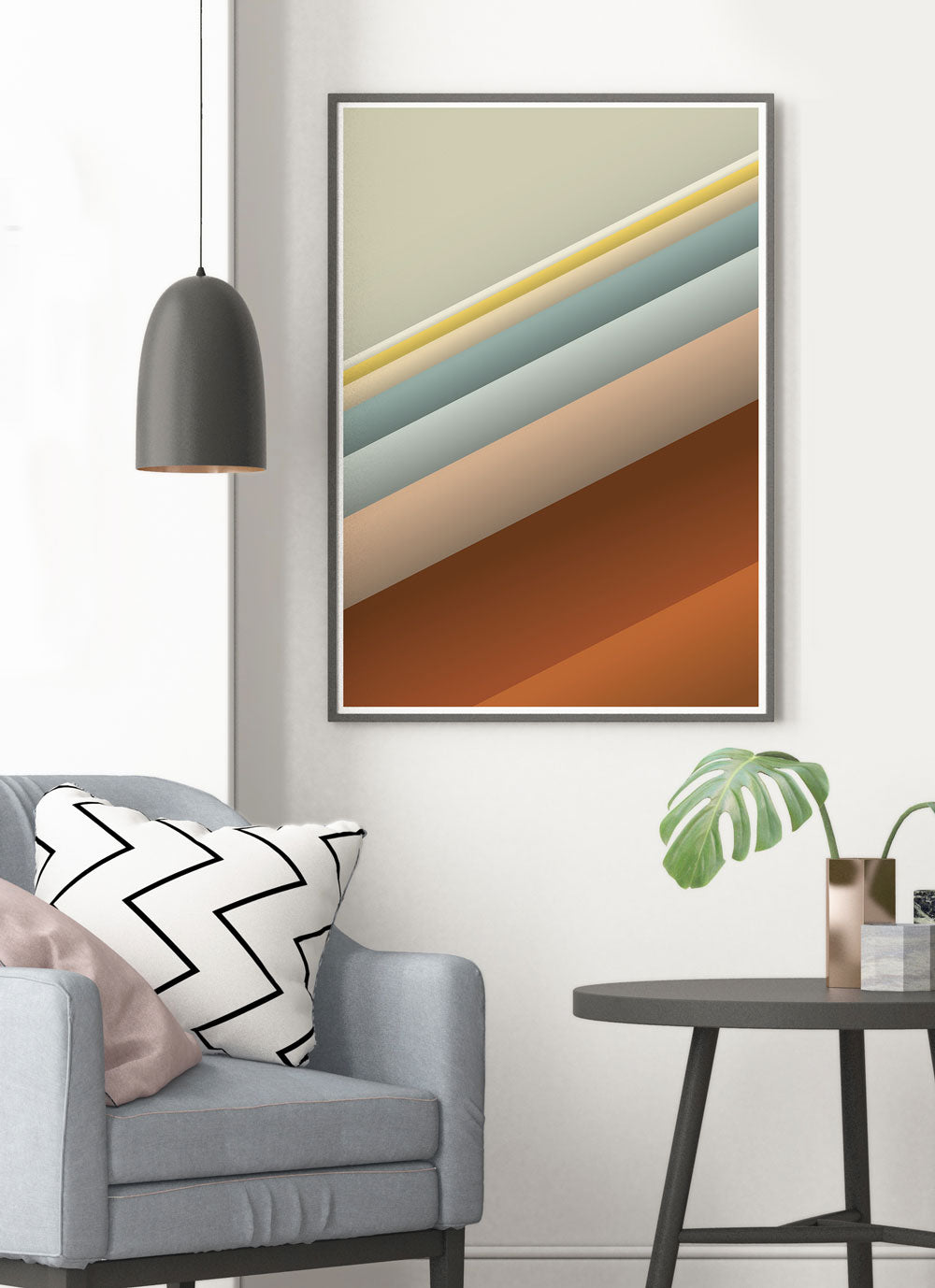 Slide Style Vintage Abstract Print