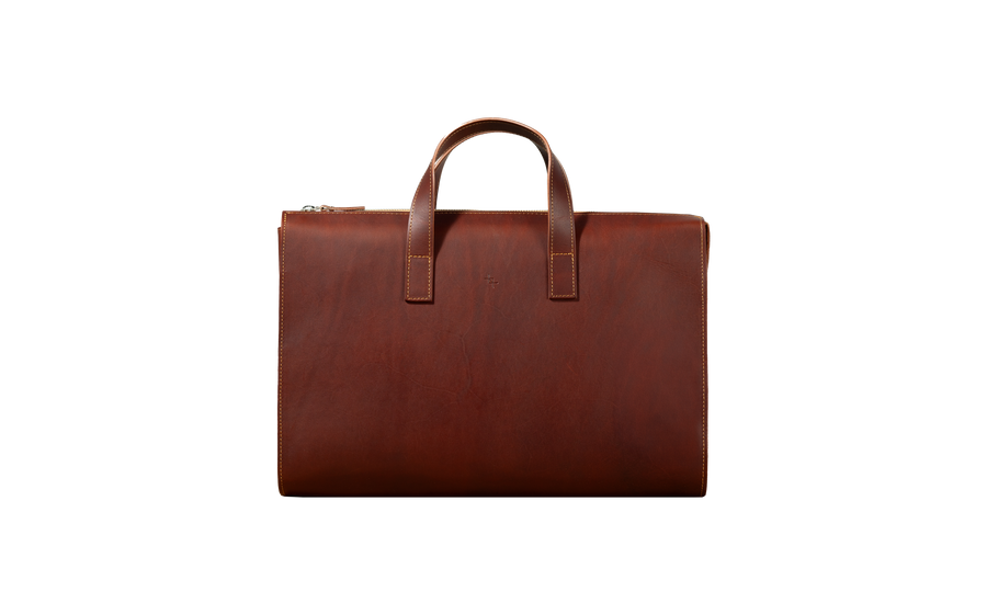 Classic Leather Briefcase – Durable & Slim Model Brief by Craftory at brixbailey.com