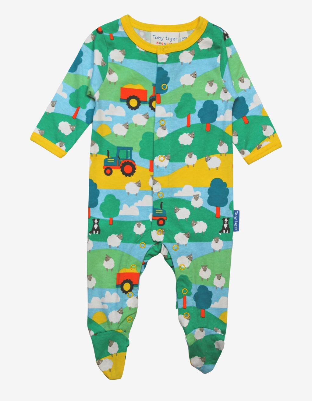 Organic Farm Print Babygrow