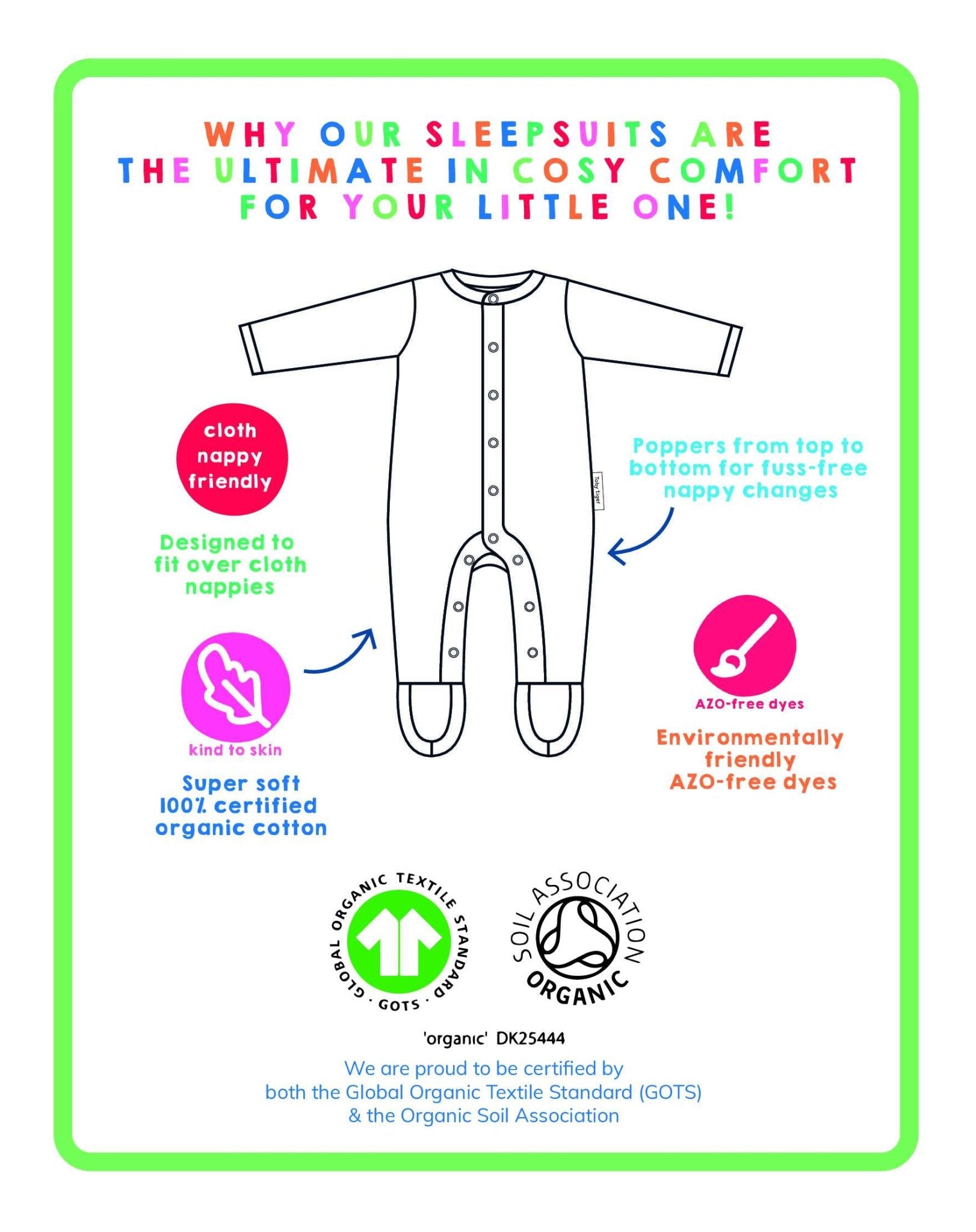 Organic Transport Print Sleepsuit