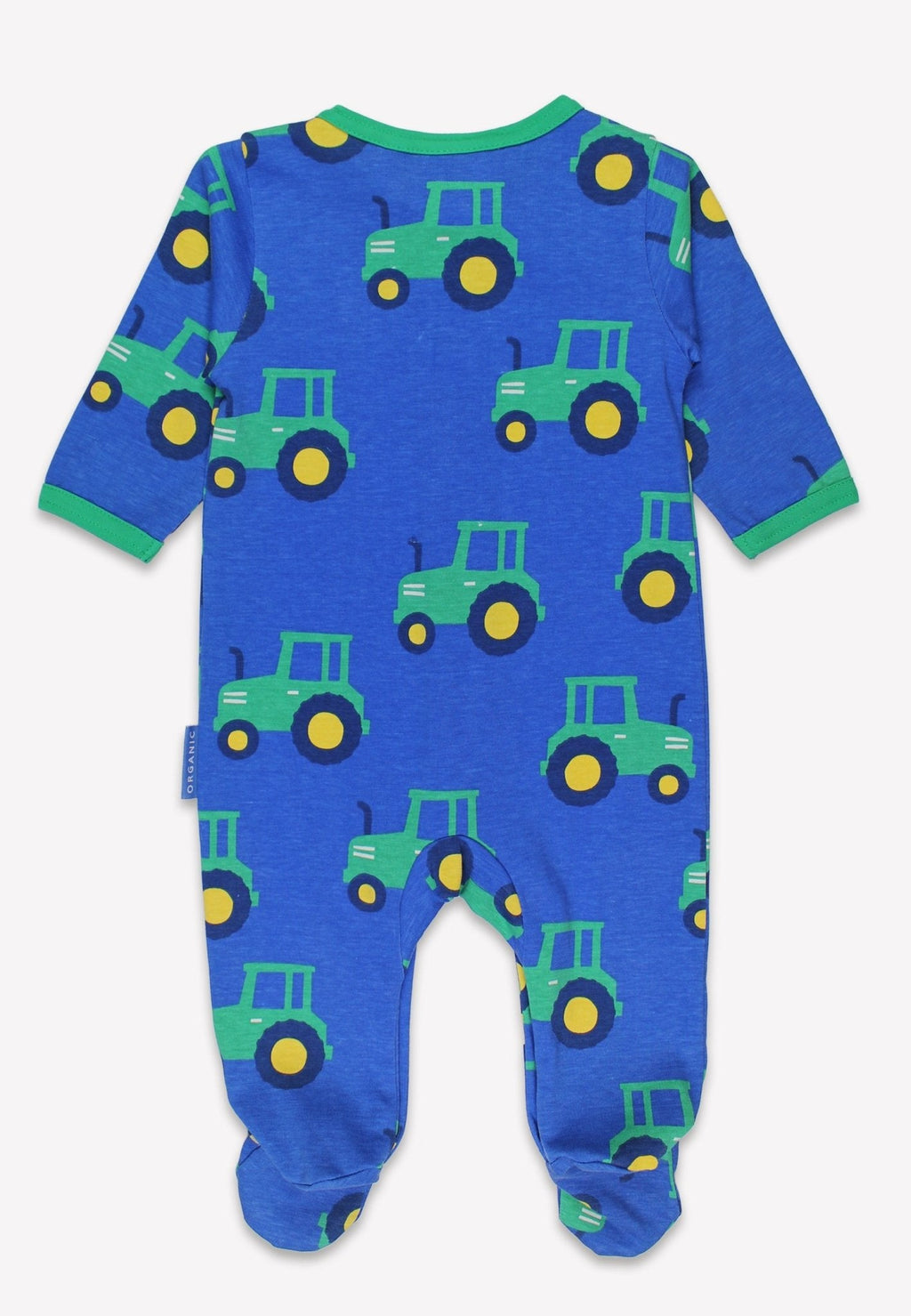 Organic Hillside Tractor Print Sleepsuit
