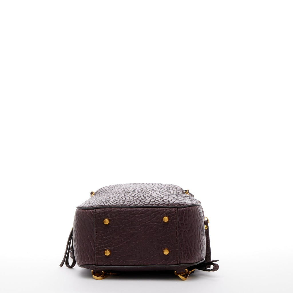 Mahogany Leather Convertible Backpack Purse