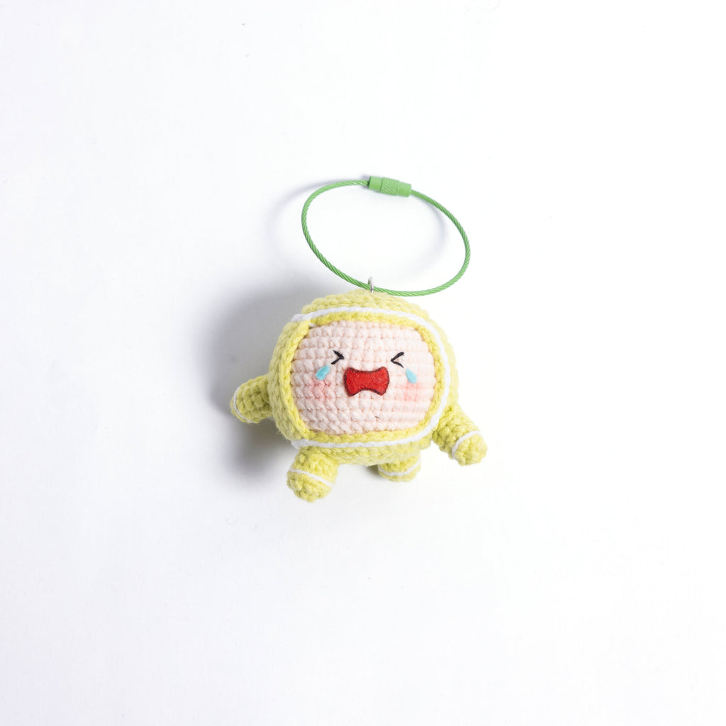 Tennis Ball and Racket Bag Charm Key Chain