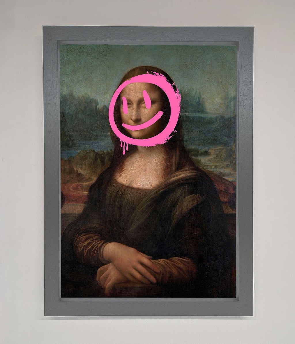 Smiley Mona Lisa Framed Print
