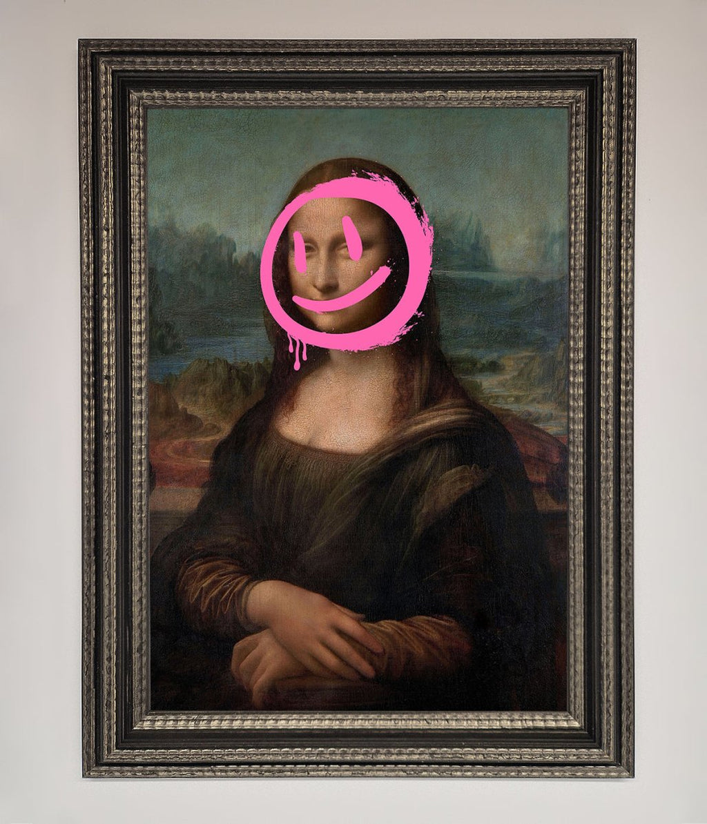 Smiley Mona Lisa Framed Print