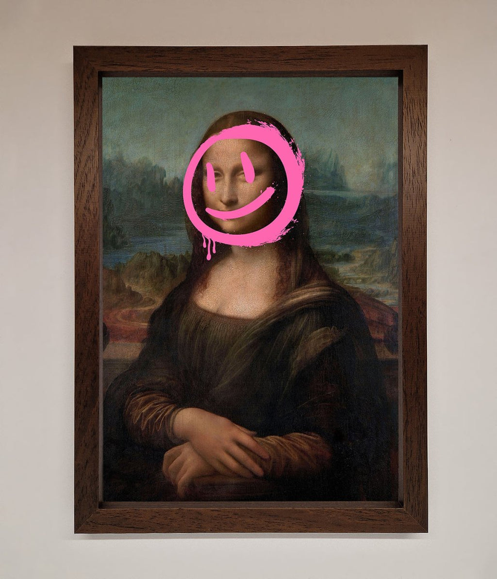 Smiley Mona Lisa Framed Print