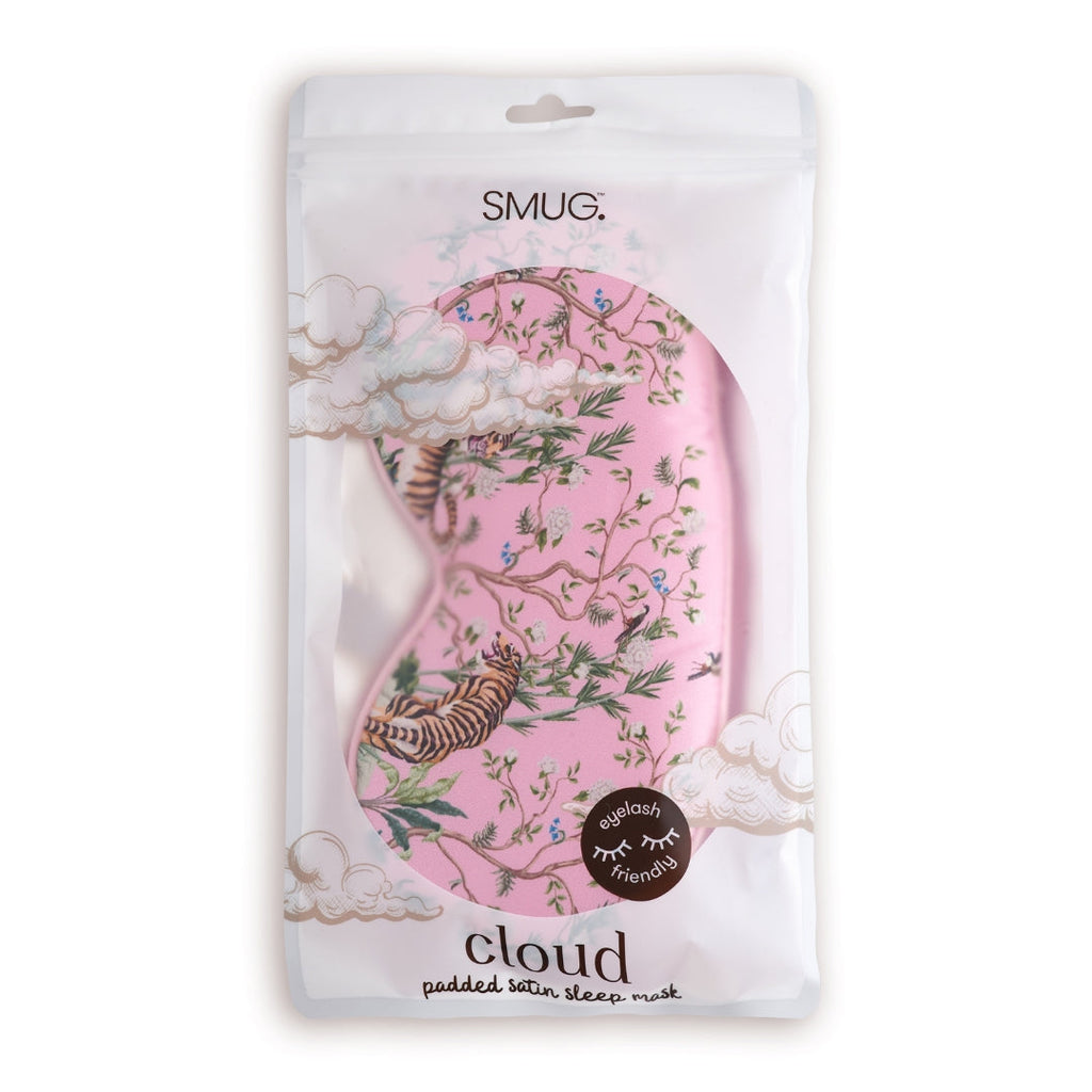 Tiger Print Cloud Padded Satin Sleep Mask