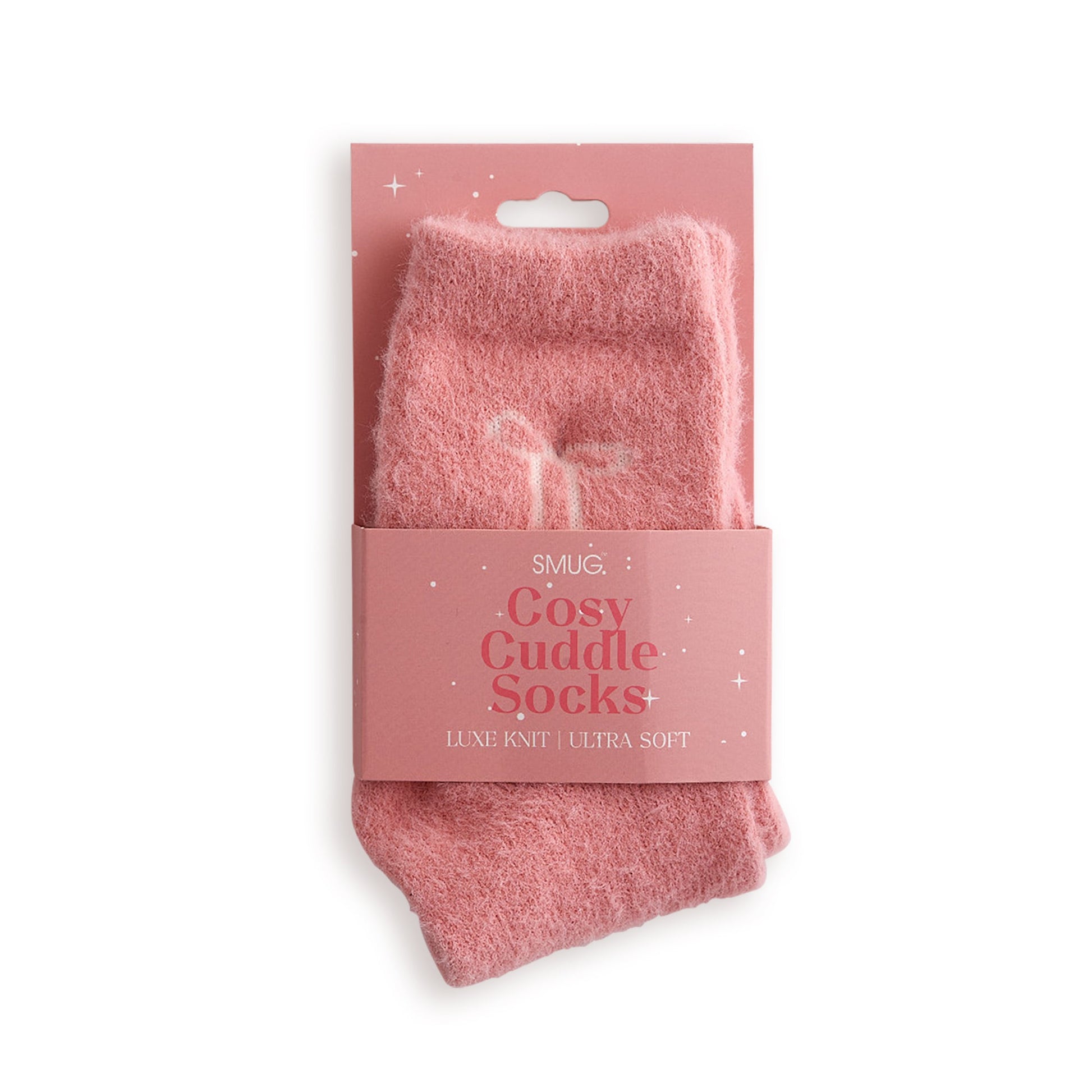 Cosy Cuddle Socks in White Bows