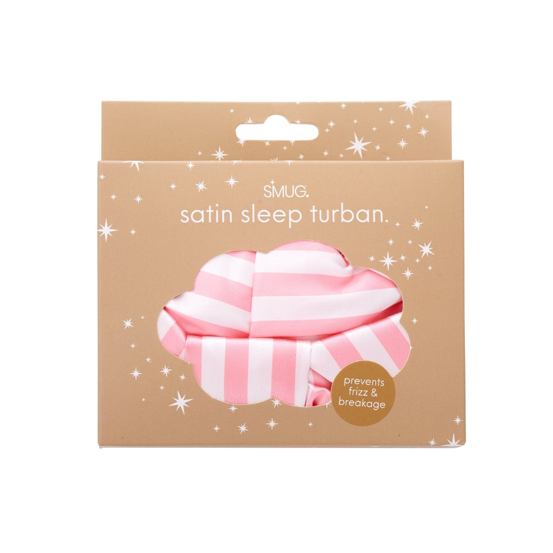Satin Sleep Turban in Candy Shop Stripes