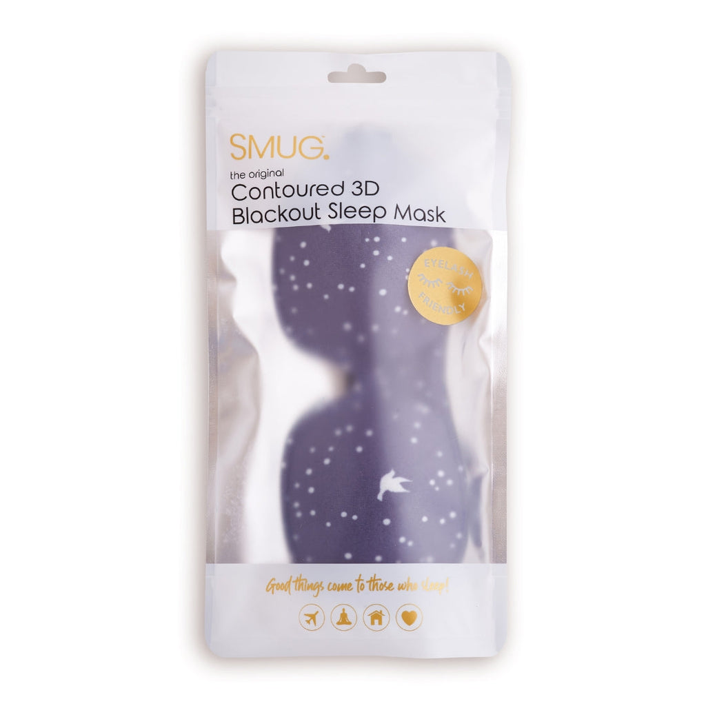 Contoured 3D Blackout Sleep Mask in Night Sky Print