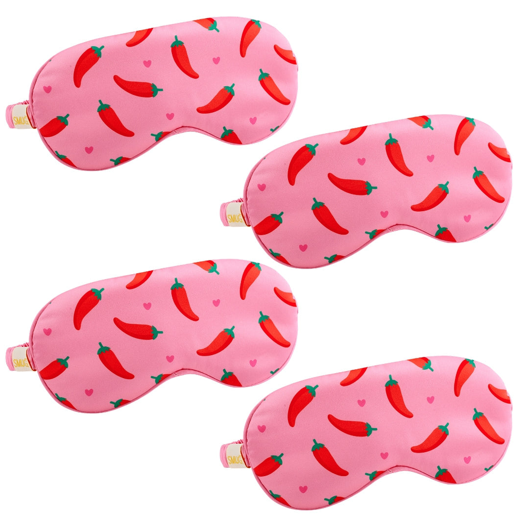 Satin Sleep Mask Multipack Set of 4 Assorted Designs