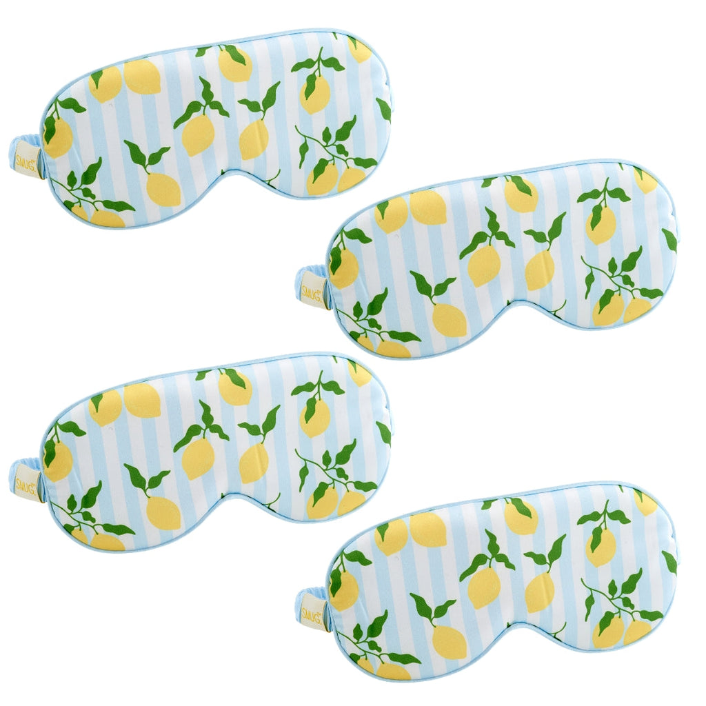 Satin Sleep Mask Multipack Set of 4 Assorted Designs