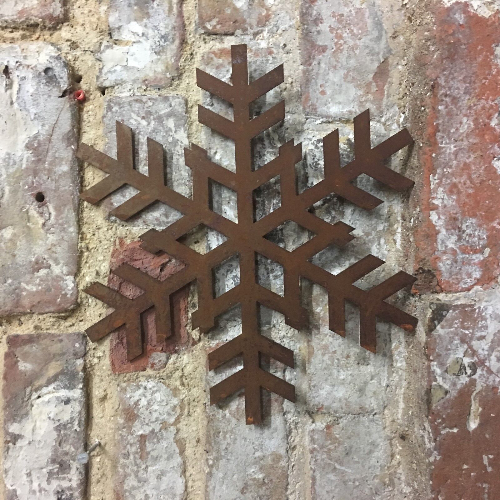 Large Rustic Metal Snowflake Decoration