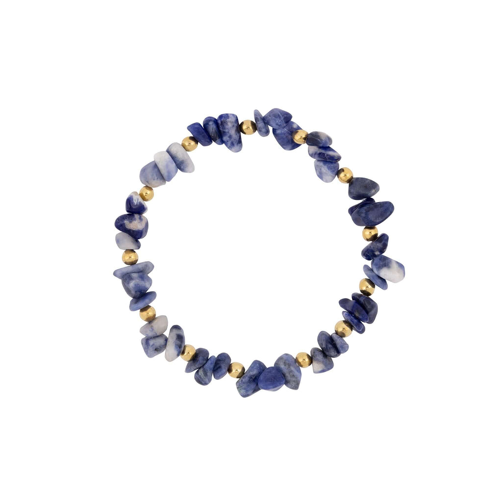 Sodalite Crystal Bracelet in Sterling Silver or Gold
