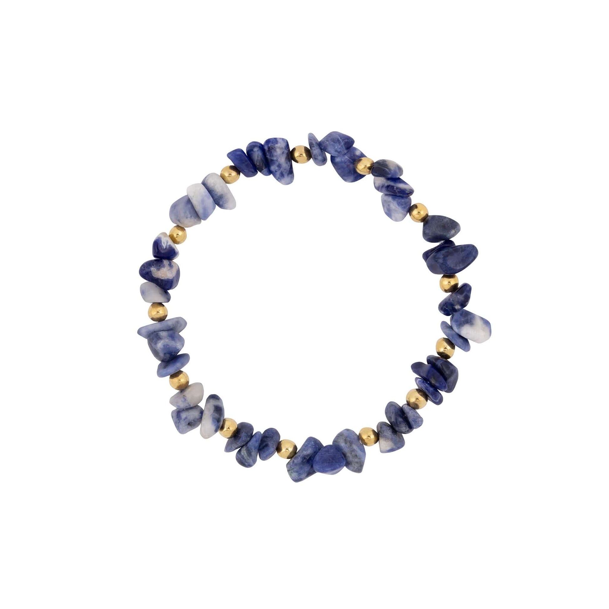 Sodalite Crystal Bracelet in Sterling Silver or Gold