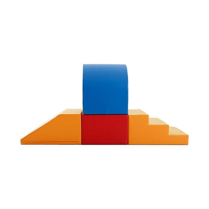 multicolor soft play tunnel set for kids - durable foam crawl tube for active play and social fun