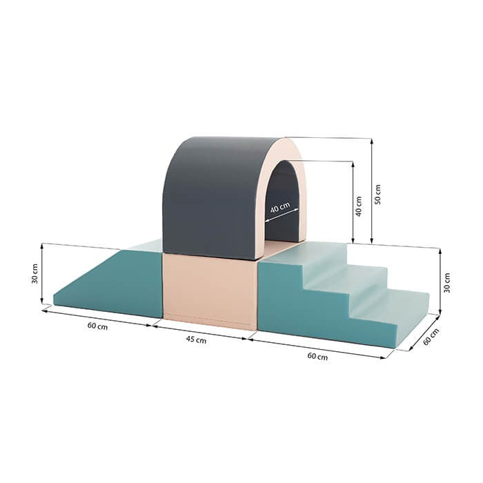 pastel soft play tunnel for toddlers crawling through a cozy, imaginative adventure