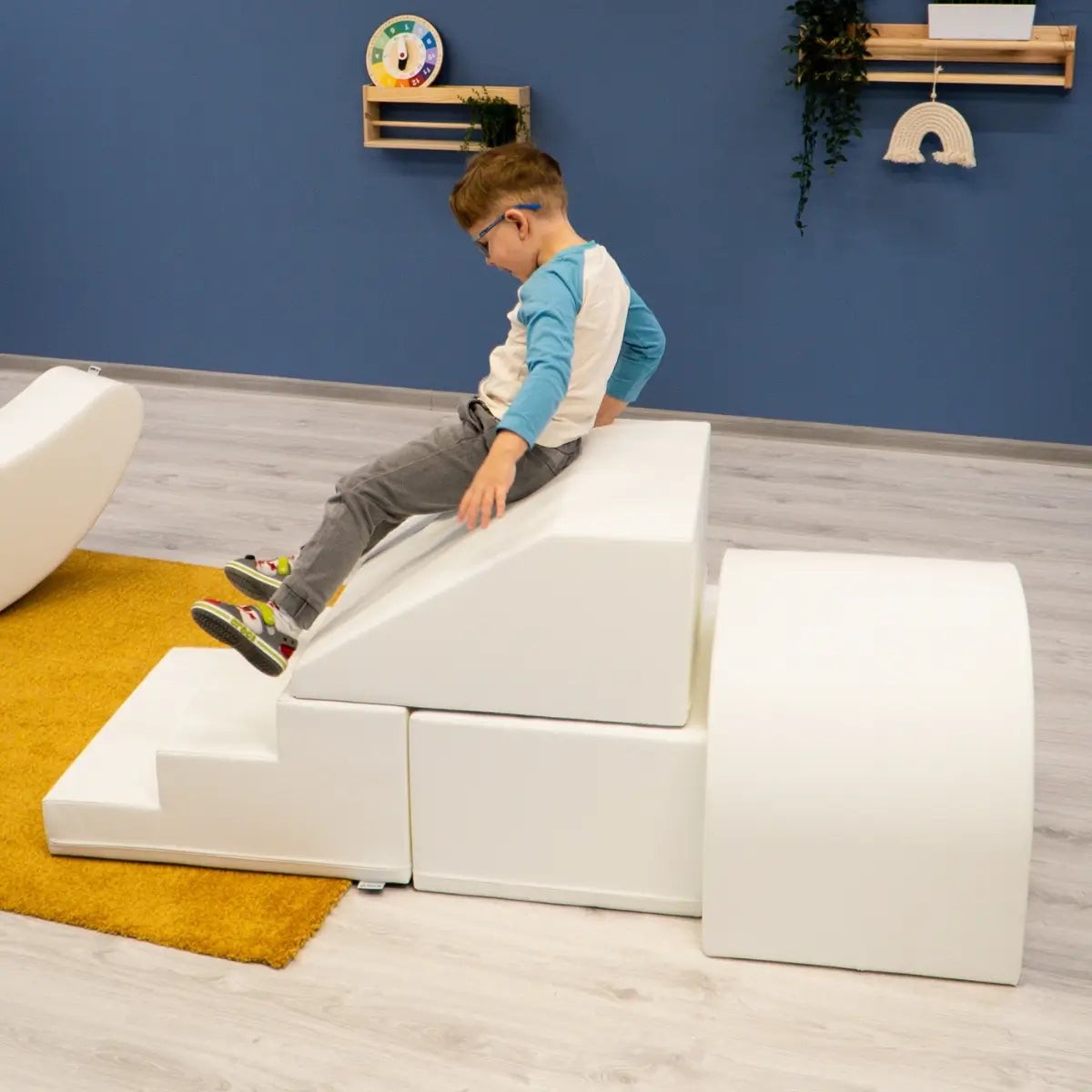 soft white play tunnel for toddlers - cozy crawl space with eco-leather finish, encouraging imaginative adventures