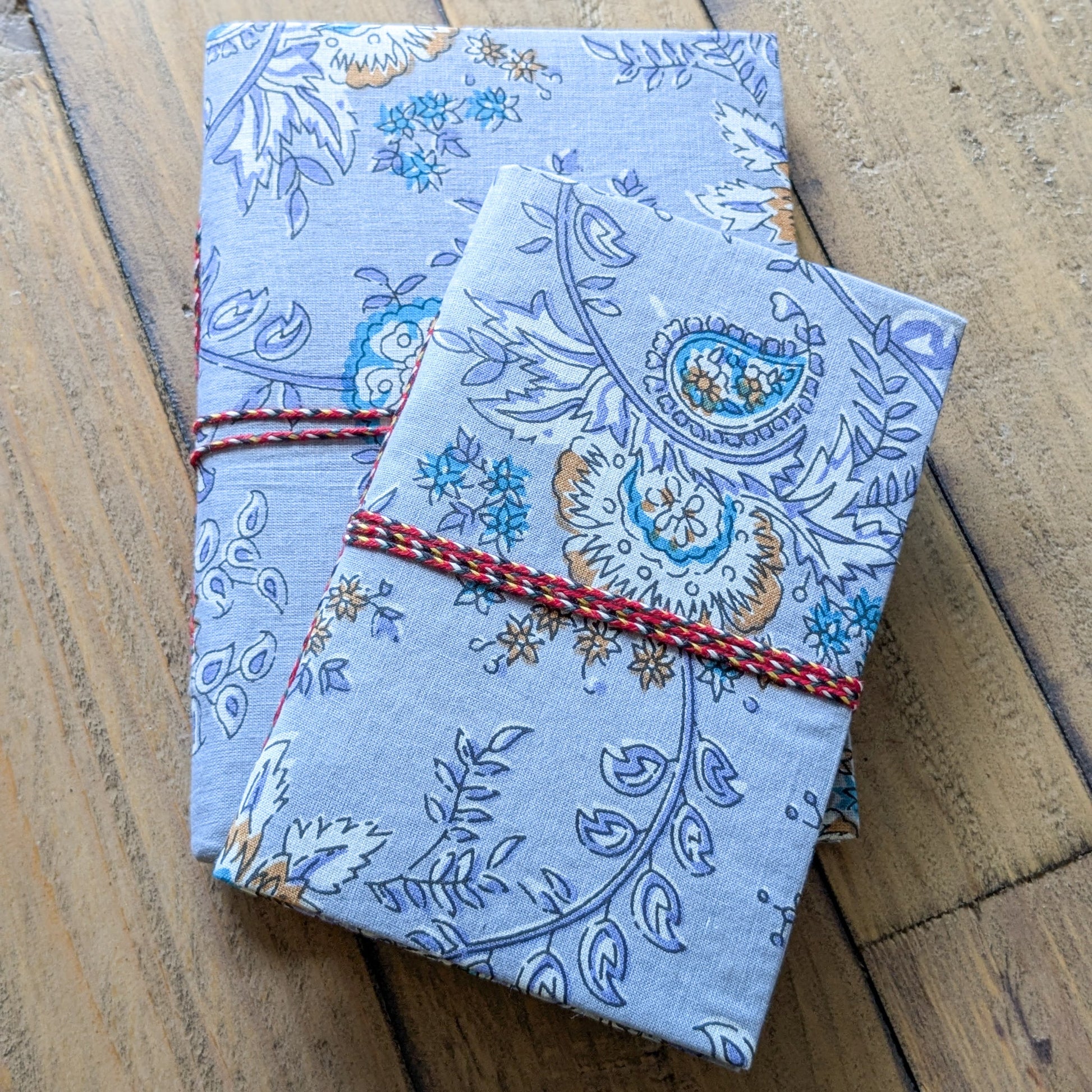 Eco Friendly Cotton Fabric Pocket Journals (4 x 6 in), Fair Trade Stationery Ethically Handmade in India