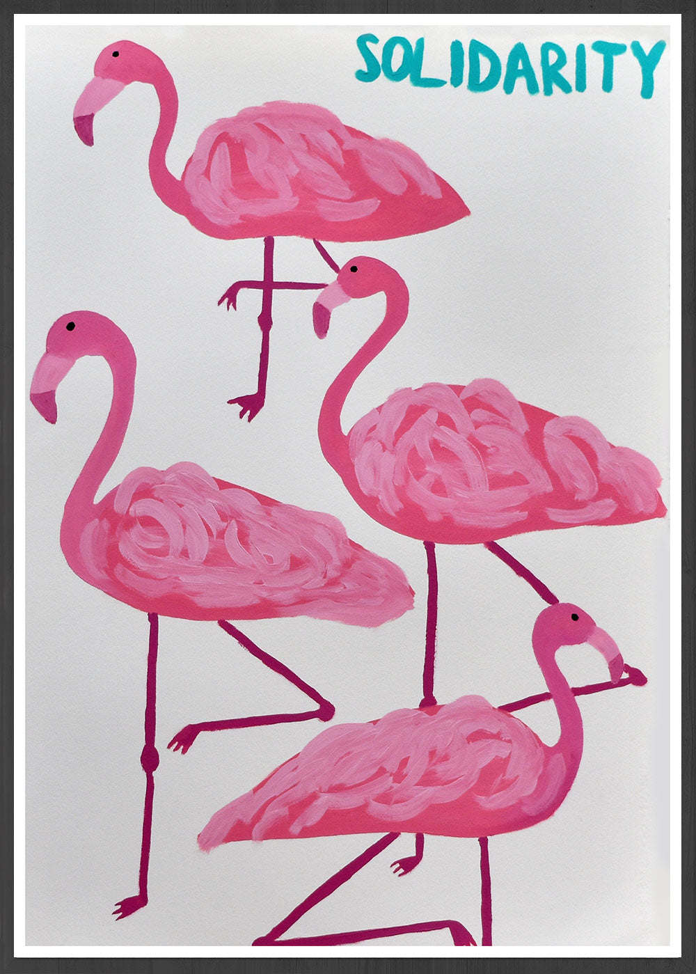 Solidarity Flamingo Wall Print