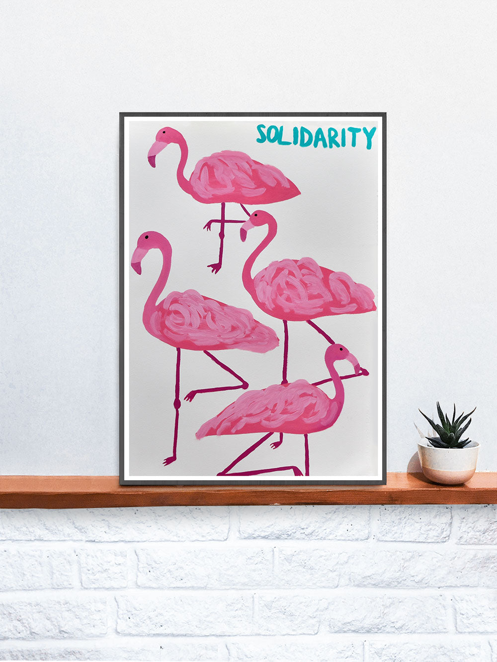 Solidarity Flamingo Wall Print