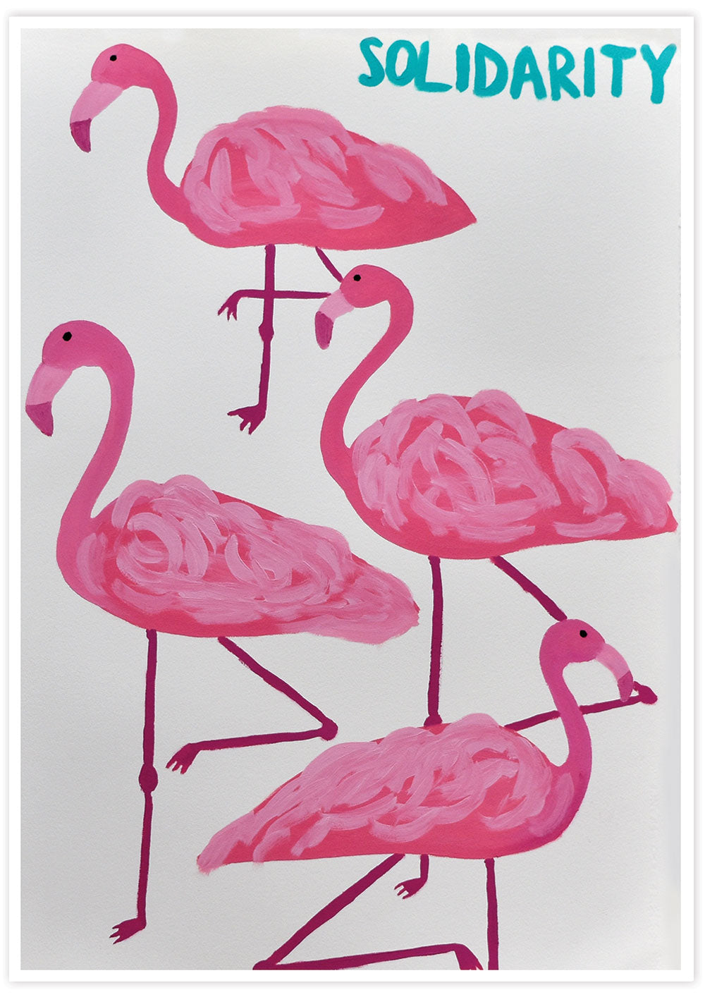 Solidarity Flamingo Wall Print
