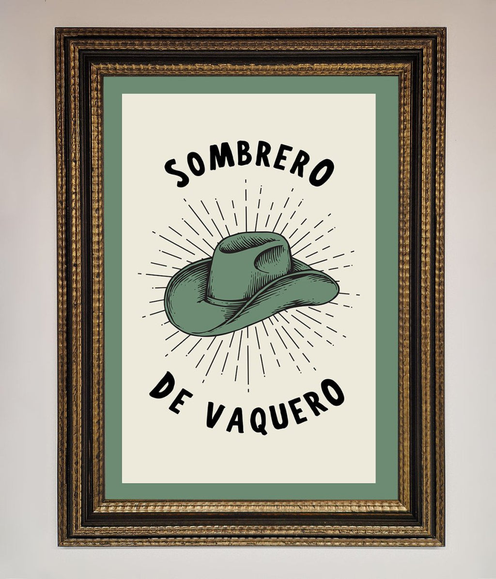Sombrero De Vaquero Framed Wall Art