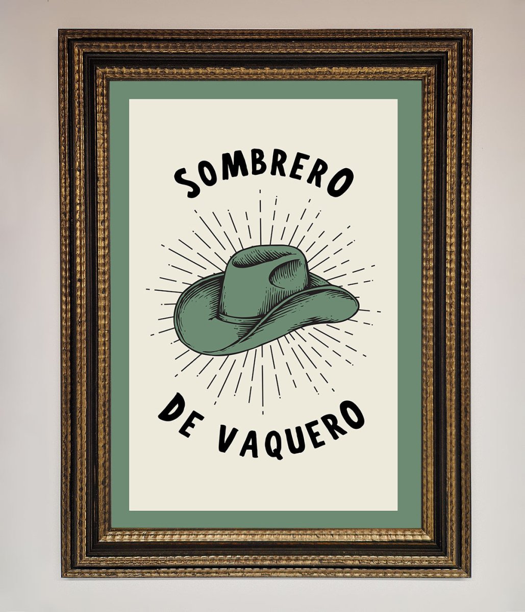 Sombrero De Vaquero Framed Wall Art