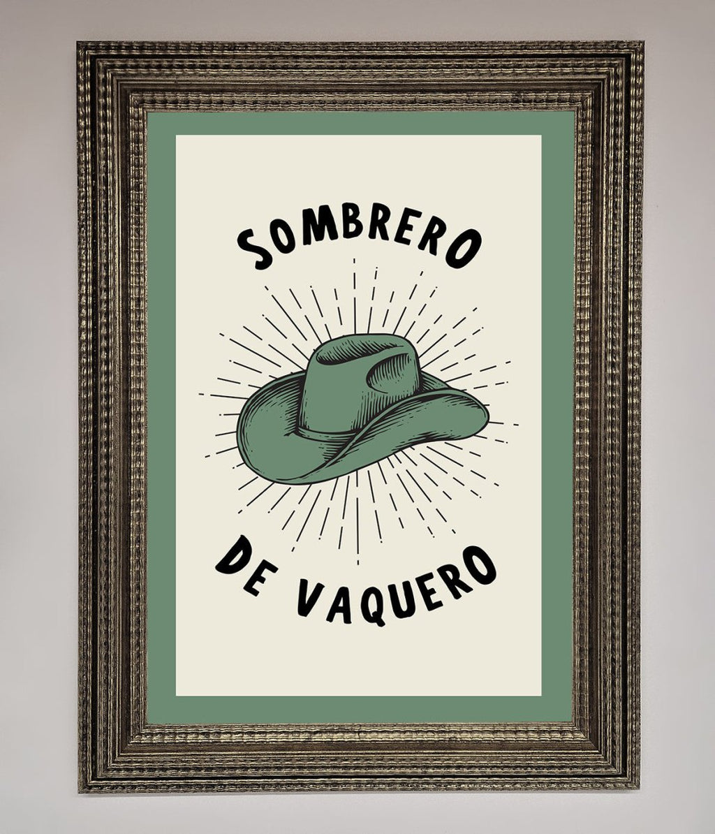 Sombrero De Vaquero Framed Wall Art