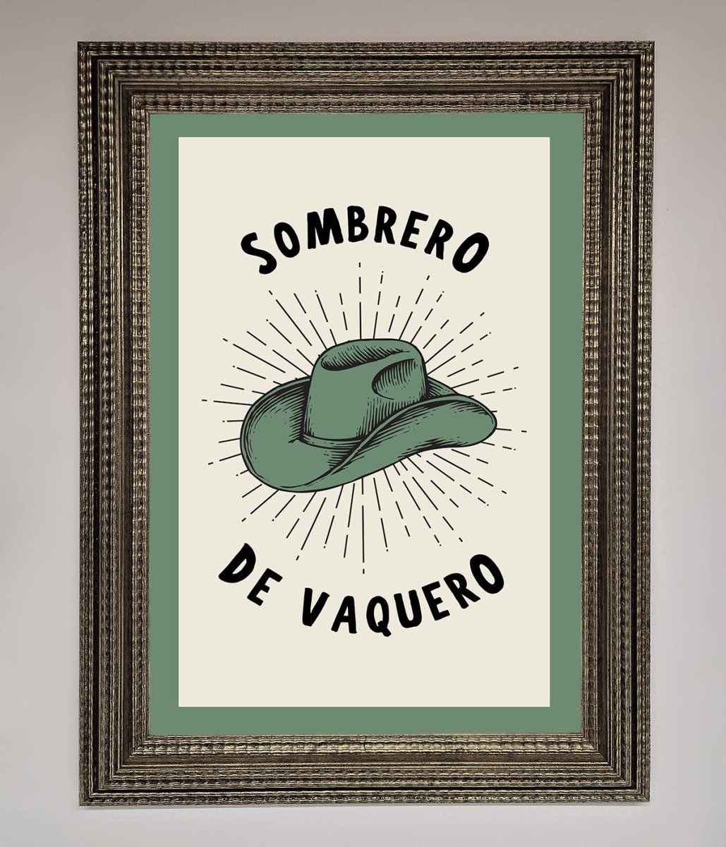 Sombrero De Vaquero Framed Wall Art