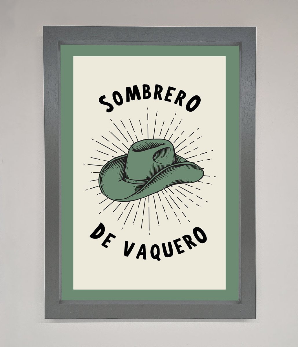 Sombrero De Vaquero Framed Wall Art