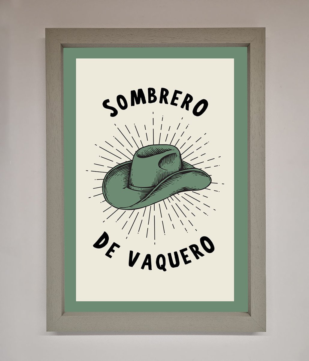 Sombrero De Vaquero Framed Wall Art