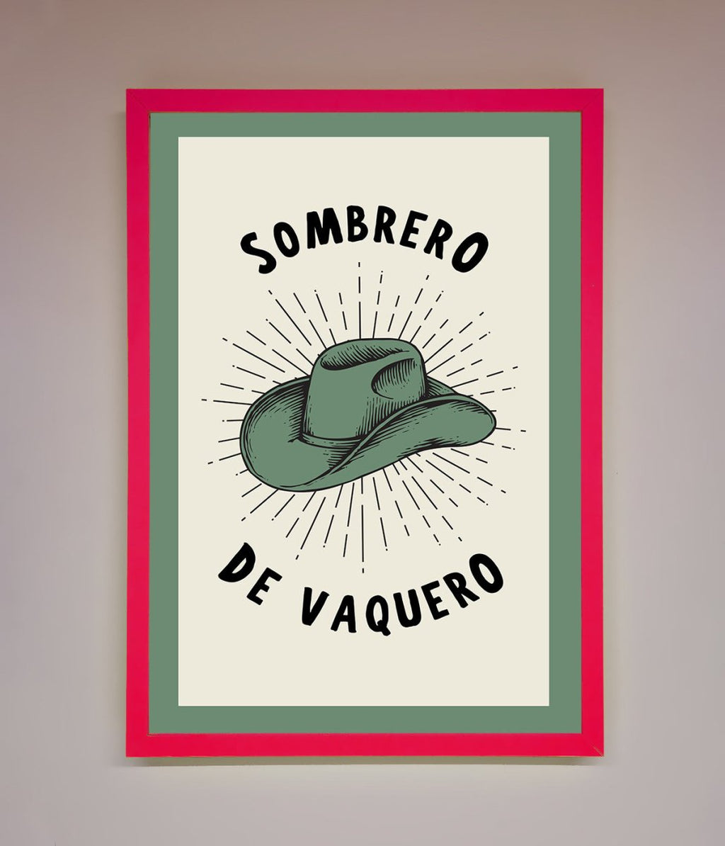 Sombrero De Vaquero Framed Wall Art