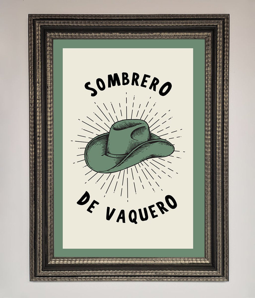 Sombrero De Vaquero Framed Wall Art
