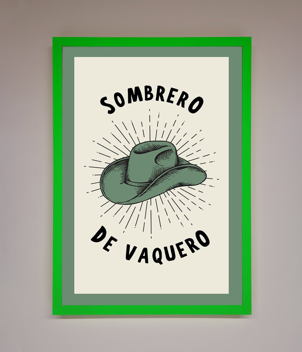 Sombrero De Vaquero Framed Wall Art