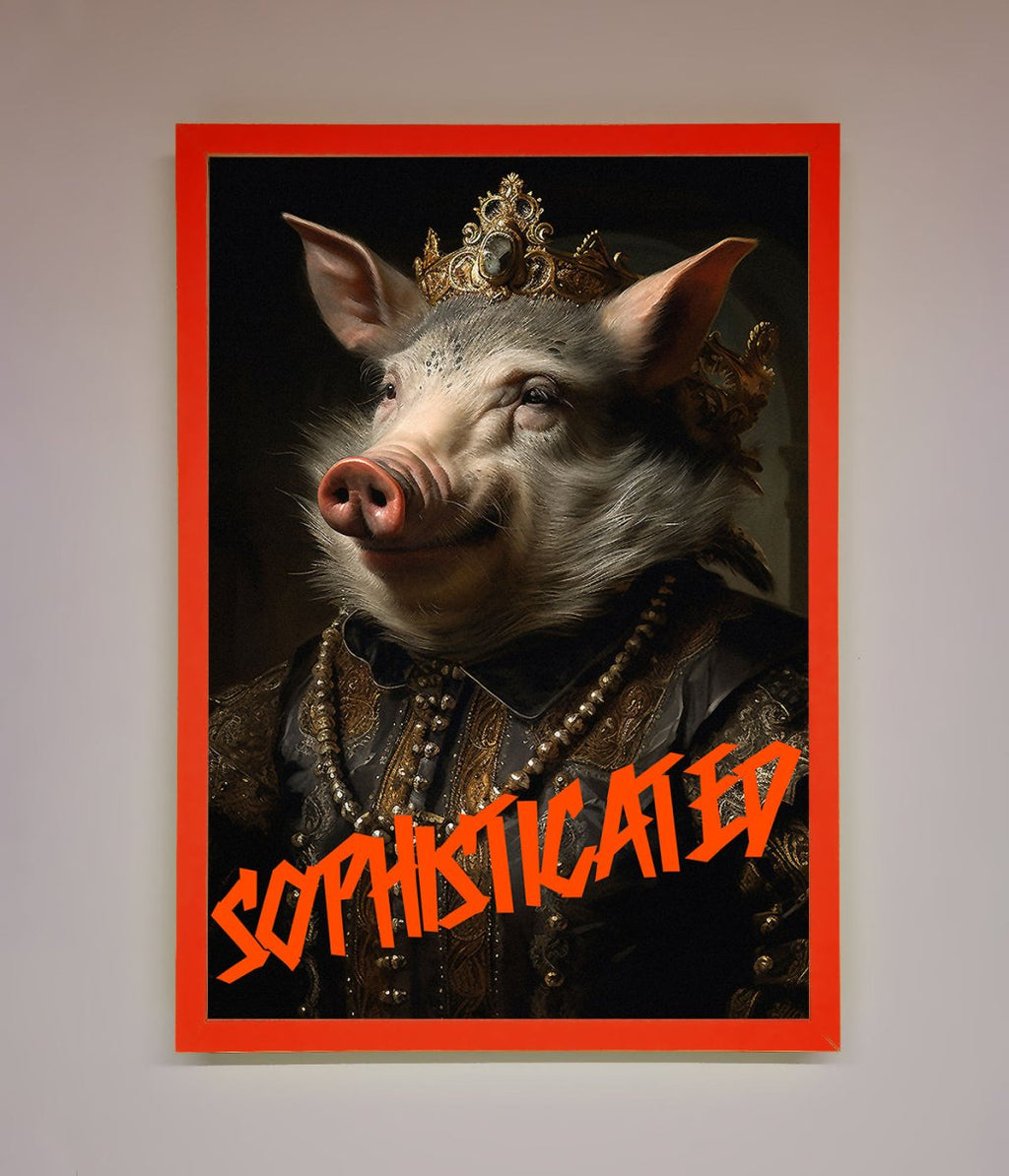 Sophisticated Pig Framed Wall Art