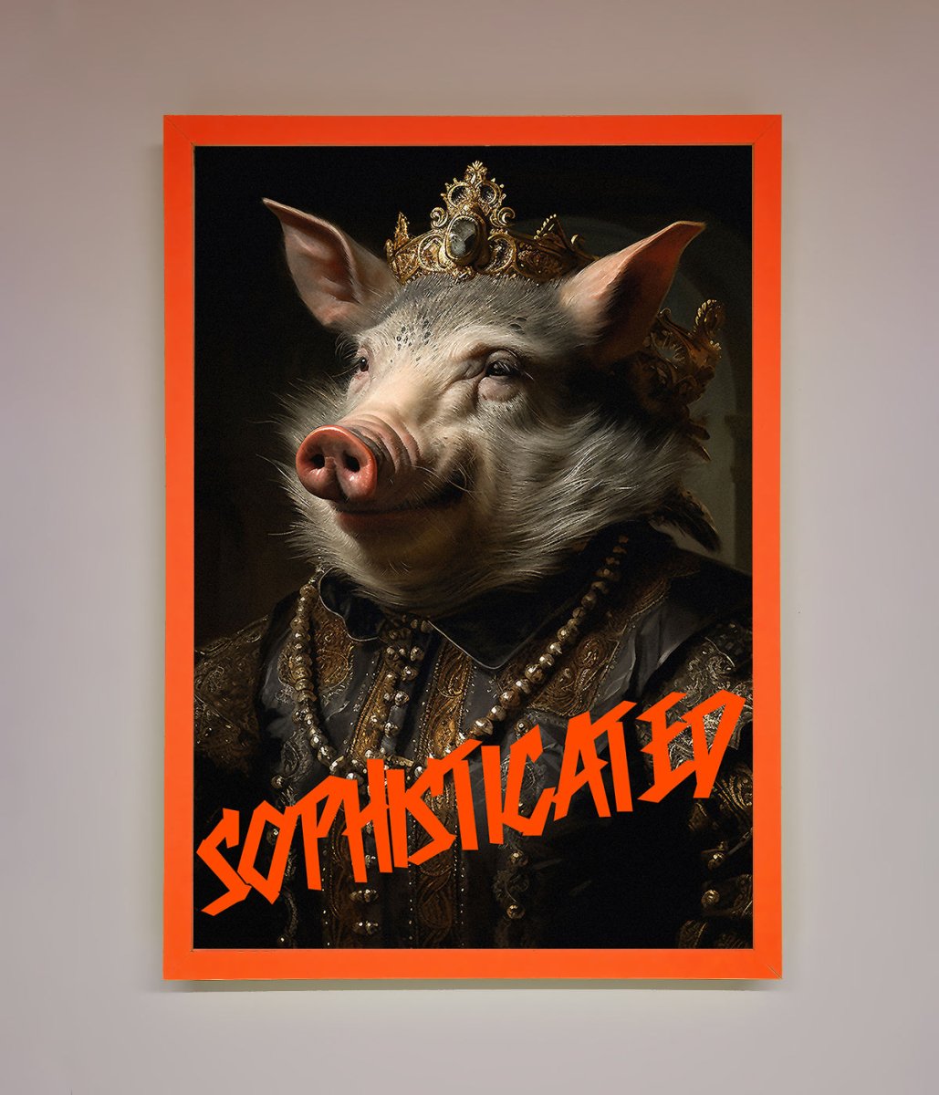 Sophisticated Pig Framed Wall Art