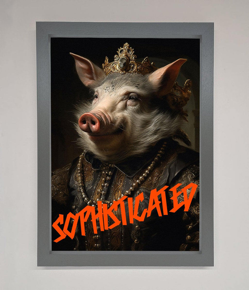 Sophisticated Pig Framed Wall Art