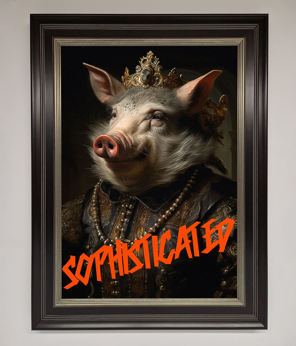Sophisticated Pig Framed Wall Art