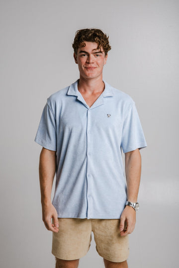 Unisex Terry Shirt – Embroidered Cotton Blend, Relaxed Fit by Sossu at www.brixbailey.com