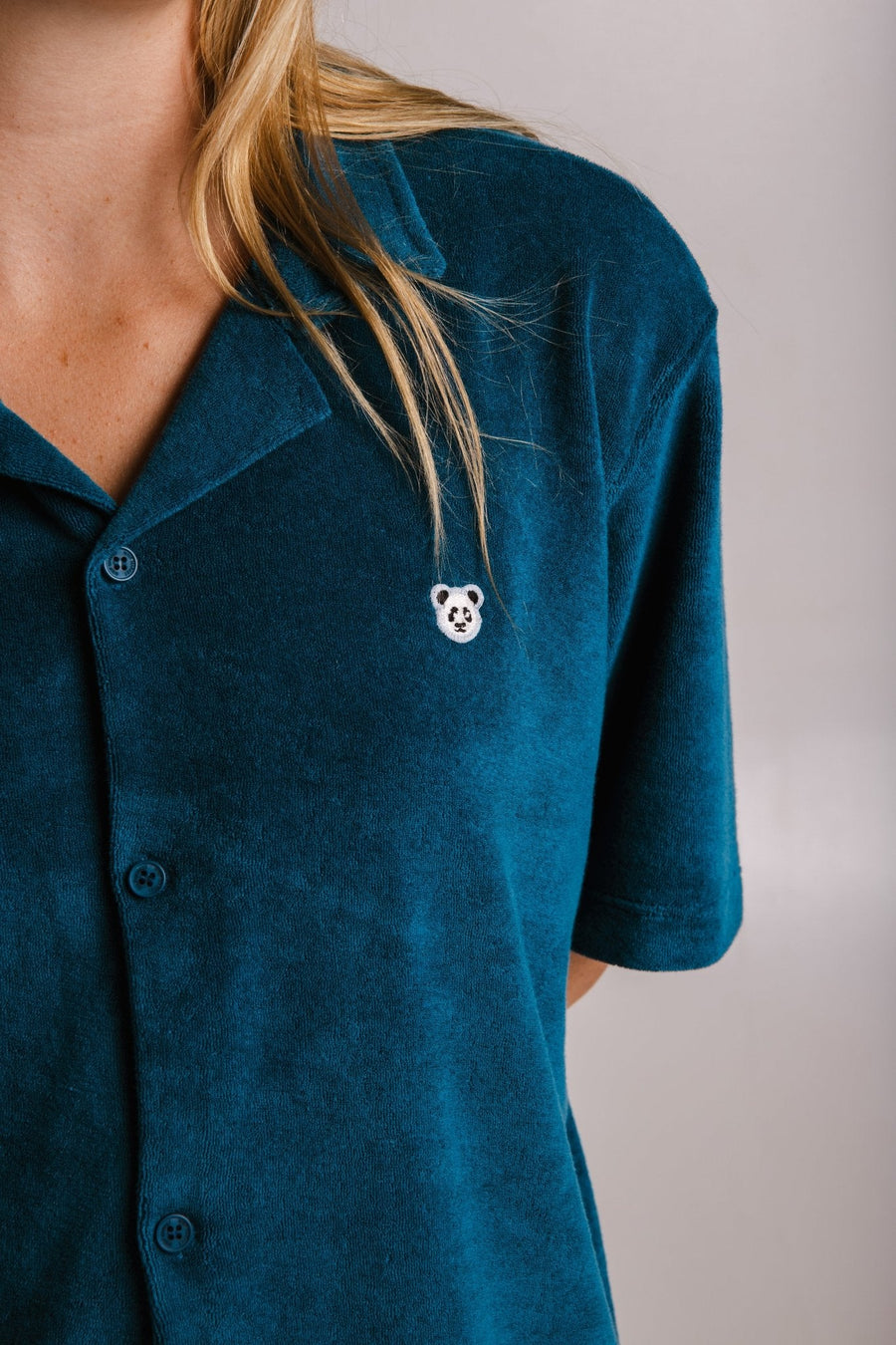 Embroidered Terry Shirt – Unisex Relaxed Fit, Eco-Friendly Cotton by Sossu at www.brixbailey.com