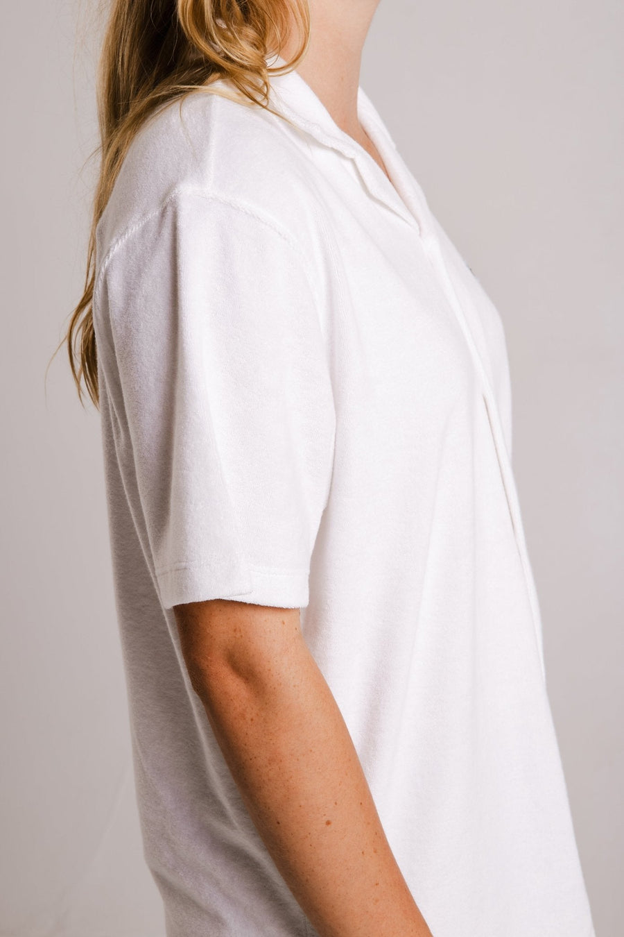 Embroidered Terry Shirt – Unisex, Relaxed Fit, Eco-Friendly by Sossu at www.brixbailey.com